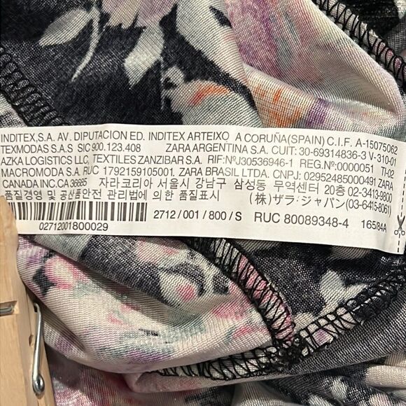 New ZARA Floral-Print Velvet Wrap Midi Dress Small - Picture 14 of 15